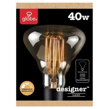 Globe Electric Designer Labo 40 W G40 Decorative Incandescent Bulb E26 (Medium) Amber 1 pk.