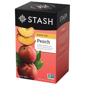 Stash Tea Peach Black Tea Bags Case of 6/20 Bags - 1 of 2