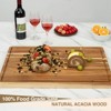Large Acacia Cutting Board for Kitchen, Built-In Juice Grooves, Side Handle, Butcher Block for Meat/Fruits/Vegetables - 2 of 4