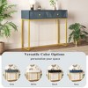 TIRAMISUBEST Console Table Entryway Table, Modern Sleek Sofa Table with Storage, Narrow Console Table with 2 Stripe Design Drawers for Living Room - 4 of 4