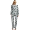 cheibear Women's Sleepwear Lounge Soft Nightwear with Pockets Long Sleeve Pajama Set - 4 of 4