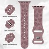 HTUTWOO Cartoon Engraved Apple Watch Band, Cute Soft Sport Silicone Strap 38/40/41/42/44/45/49mm for iWatch Series 10 9 8 7 6 5 4 3 2 1 SE Ultra - 2 of 4