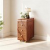 Gulches 3-Drawer Narrow Nightstand 11”W×23.6”D×25.6”H, Sturdy MDF and Metal-Wrapped Legs, Stain-Resistant, Easy Assembly - 4 of 4