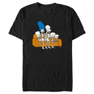 Men's The Simpsons Skeleton Family on Couch T-Shirt - 1 of 4