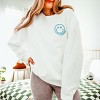 Simply Sage Market S.W.Smiley Embroidered Simple Wink Bold Lightweight Garment Dyed Sweatshirt - 3 of 4