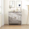 3 Drawers Dresser for Bedroom - Modern Wood Carved Chest of Drawers Cabinet, Farmhouse Wide Dressers with Drawers - 3 of 4