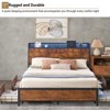 Bed Frame with Storage Drawers and Charging Station, LED Light Queen Bed Frame with Storage Headboard - 3 of 4