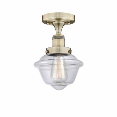 Oxford - 1 Light Semi-Flush Mount In Industrial Style-8.25 Inches Tall and 6.5 Inches Wide