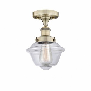 Oxford - 1 Light Semi-Flush Mount In Industrial Style-8.25 Inches Tall and 6.5 Inches Wide - 1 of 1
