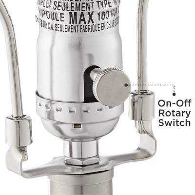 Set of 2 Silver Mercury Glass Table Lamps with USB Ports