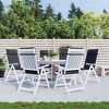 vidaXL Highback Chair Cushions - 6 Pc Set, Black Oxford Fabric, Foam Fiber Filled, Elastic Non-Slip Design, Multiple Indoor/Outdoor Use - 2 of 4