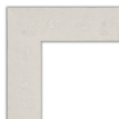 Rustic Plank White Woodgrain Full-Length Rectangular Mirror