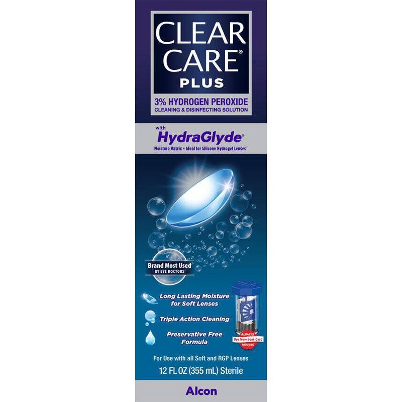 Clear Care Plus with Hydraglyde  For Soft Lenses - 12 fl oz, 1 of 7