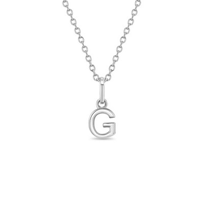 Girls' Tiny Initial Letter Sterling Silver Necklace - In Season Jewelry