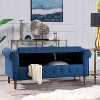 CAVINAS Linen Storage Ottoman Bench with Tufted Buttons and Rolled Arms,Upholstered Storage Ottoman,Storage Benches for Living Room,Bedroom - 2 of 4