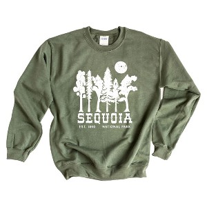 Simply Sage Market Women's Graphic Sweatshirt Vintage Sequoia National Park - L - Military - 1 of 2