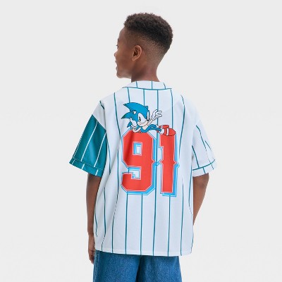 Sonic - Brandclub - Boys' Sonic the Hedgehog Baseball Jersey - S