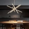 Rennnsan Pireka 31" W Sputnik Aluminum Modern LED Dimmable Chandelier in Silver - 2 of 4