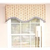 RLF Home Mountain Floral Ruffled Cornice 100% Cotton with Fully Lined 3" Rod Pocket Valnance for Windows 50" x 17" Blue - 2 of 4