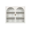 NicBex Sideboard Buffet Cabinet 27.56" Storage Cabinet with 2 Glass Doors Wall Cabinet with 3-tier Storage Kitchen Pantry for Dining Room - 3 of 4