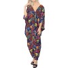 LA LEELA Women's Beachwear Summer Swim Beach Dress Cover Ups for Swimwear Women Long Tunics Swimsuit Coverups for Women Tops 2X-3X Orange, Geometric - 4 of 4