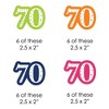 Big Dot of Happiness 70th Birthday - Cheerful Happy Birthday - DIY Shaped Colorful Seventieth Birthday Party Cut-Outs - 24 Count - 2 of 4