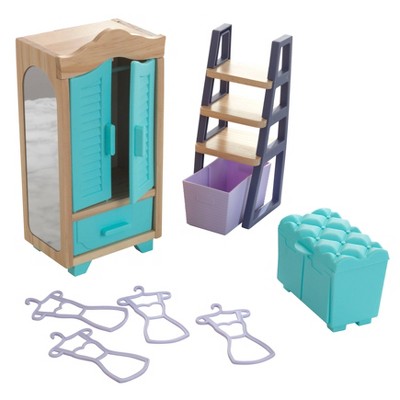 kidkraft doll wardrobe