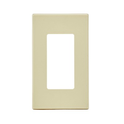 Leviton Decora Plus Ivory 1 gang Polycarbonate Decorator Screwless Wall Plate 1 pk