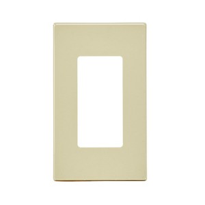 Leviton Decora Plus Ivory 1 gang Polycarbonate Decorator Screwless Wall Plate 1 pk - 1 of 1