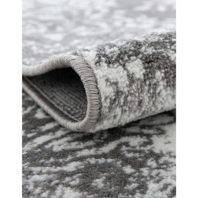 Reversible Easy Care Synthetic Area Rug in Gray and Blue