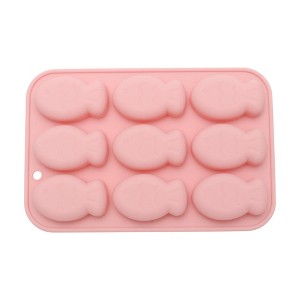 Unique Bargains Candy Mould 9-Cavity Fish Shape Candy Mould Hand Wash 6.61"x4.37"x0.63" 1 Pc - 1 of 3