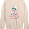 Women's - Lilo and Stitch - Stitch Self Care Lightweight French Terry Wide Neck Long Sleeve Shirt - 2 of 4