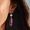 Ross-Simons 2.70 ct. t.w. Amethyst and Multi-Gemstone Drop Earrings in 18kt Gold Over Sterling - 3 of 4