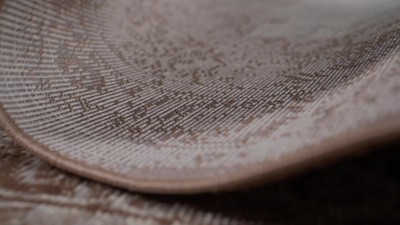 Rosalia Cottage Medallion 2'x8' Runner Rug in Brown/Cream