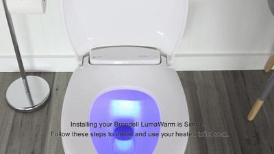 Lumawarm siège de toilette chauffant blanc avec veilleuse pour