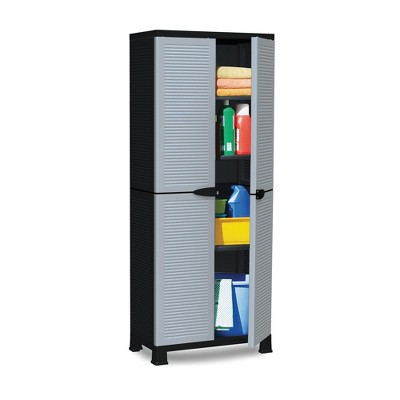 Storage Cabinet With Doors Target, Plastic Storage Shelves With Doors