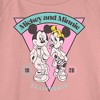Juniors Womens Mickey & Friends 80s Mickey and Minnie California Logo Sweatshirt - 2 of 3