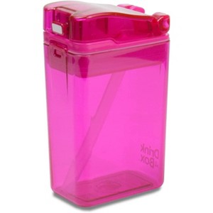 Precidio Design Drink in the Box Eco-Friendly Reusable Juice Box Container, 8 ounce, Blue - 1 of 3