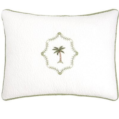 C&F Home Martinique Embroidered Tropical Palm Tree Standard Sham