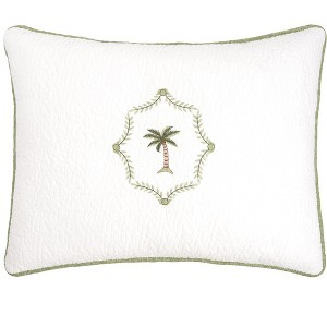 C&F Home Martinique Embroidered Tropical Palm Tree Standard Sham - 1 of 3