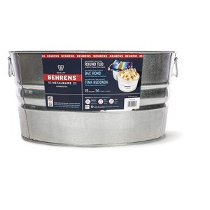Behrens 2GS 15 Gallon Round Galvanized Steel Tub - 1 of 4