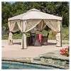 Skyline 10' x 10' Steel Patio Gazebo -Beige - Christopher Knight Home: Outdoor Shelter with Netting, Rust & Water Resistant - 2 of 4