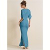 VENUS Womens Drape Sleeve Maxi Dress​  -  S, Blue - 2 of 4