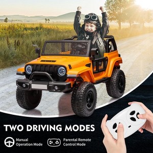 2-Seater Kids Electric Ride-on Car, 2WD/4WD Toddler Truck with Trunk, Suspension, LED Lights & Music, Remote Control Vehicle for Ages 3-8 - 1 of 4