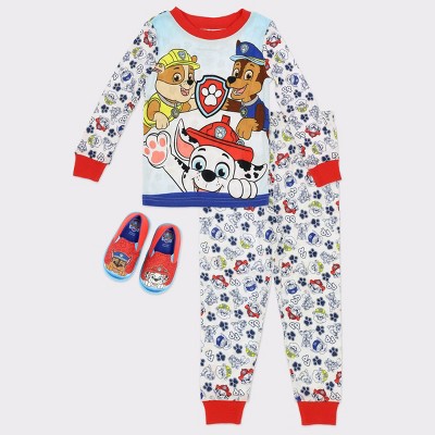 Toddler Boys' PAW Patrol Pajama Set - White/Red 