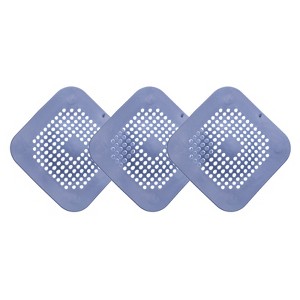 Unique Bargains Shower Drain Hair Catcher Round and Convex Drain Cover Silicone Strainer Hair Stopper - 1 of 4
