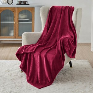Bedsure Flannel Blanket – Solid Color Plush Throw, Ultra Soft and Fuzzy, 300GSM Lightweight Cozy Blanket for Bed or Sofa - 1 of 4