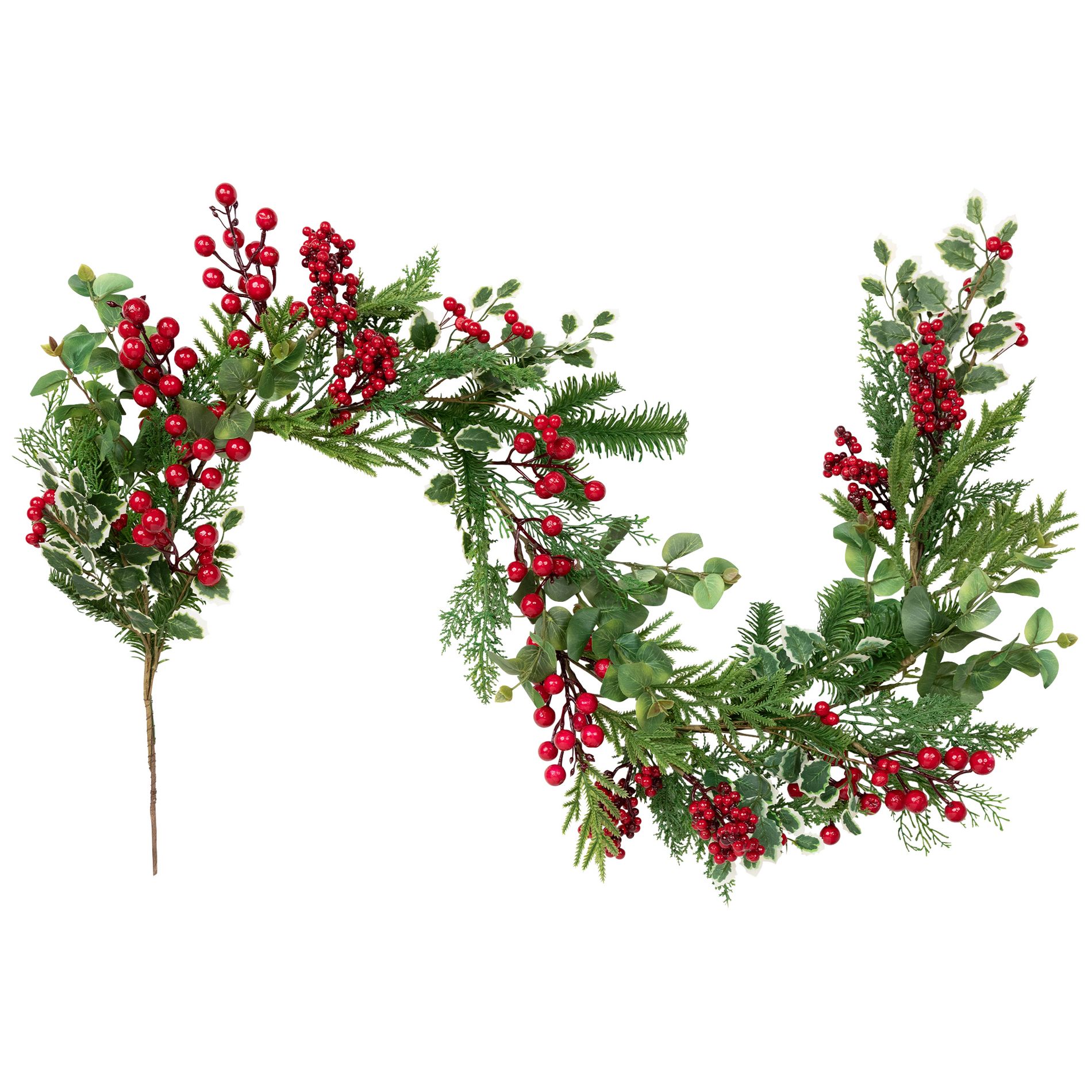 Northlight Mixed Pine, Cedar and Berries Artificial Christmas Garland - 5' - Unlit
