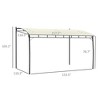 Resenkos Outdoor Garden Gazebo, Sunshade Gazebo Canopy,10' x 13' Outdoor Pergola Gazebo, Garden Sun Shade Shelter with Metal Frame, Cream White - 3 of 4