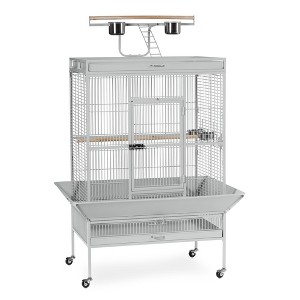 Prevue Pet Products 36" x 24" x 66" Select Wrought Iron Parrot Bird Cage, Pewter - 1 of 4